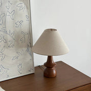 Vintage Solid Wood Table Lamp | Adjustable Bedside Desk Lamp | Elegant Linen Shade | Stylish Table Lamps for Living Room | Olivia Vintage Home Lamp 8