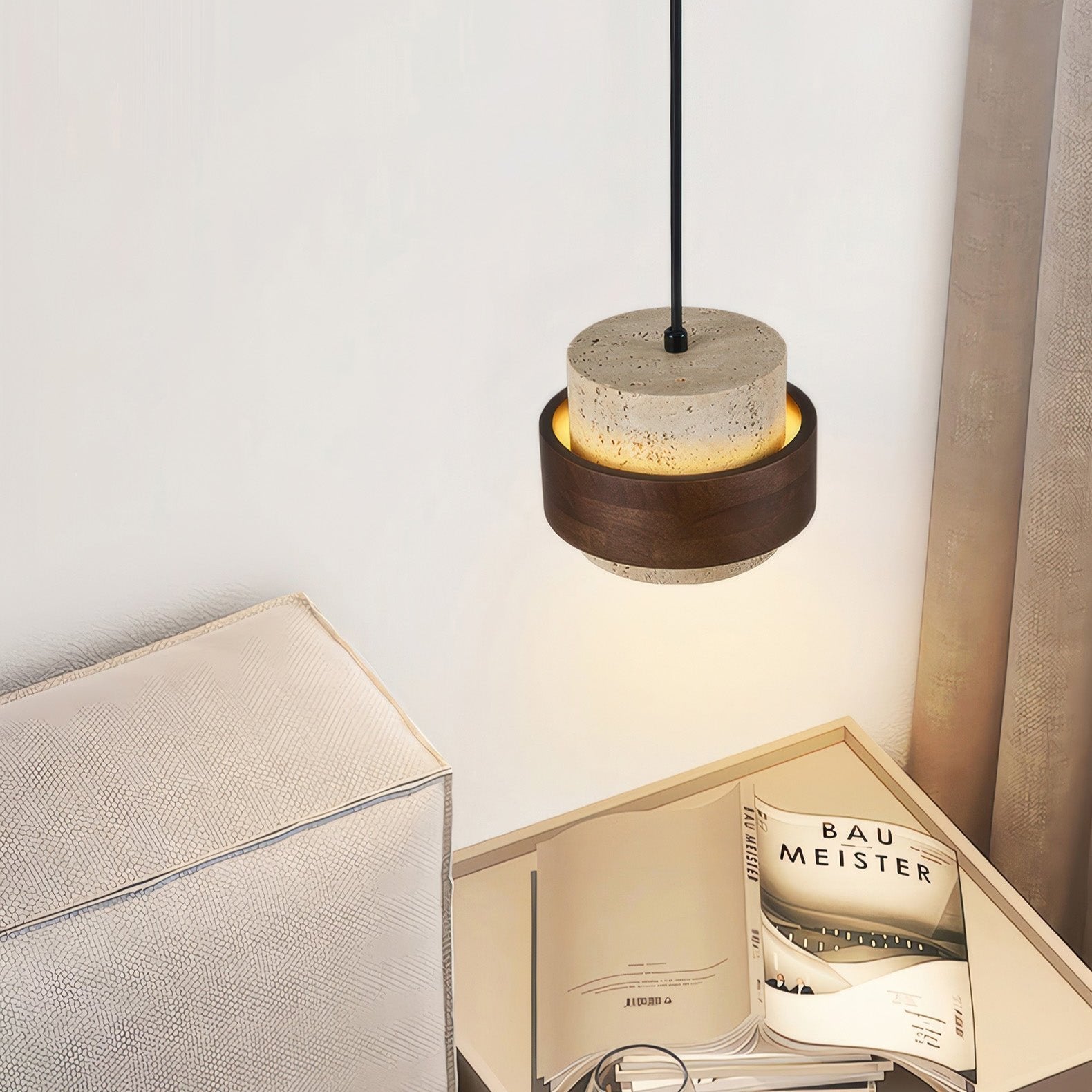 Wabi-Sabi Pendant Light | Adjustable Kitchen Pendant Lighting | Retro Stone Hanging Lamp | Modern LED Fixture | Ascend Retro Stone Pendant 6